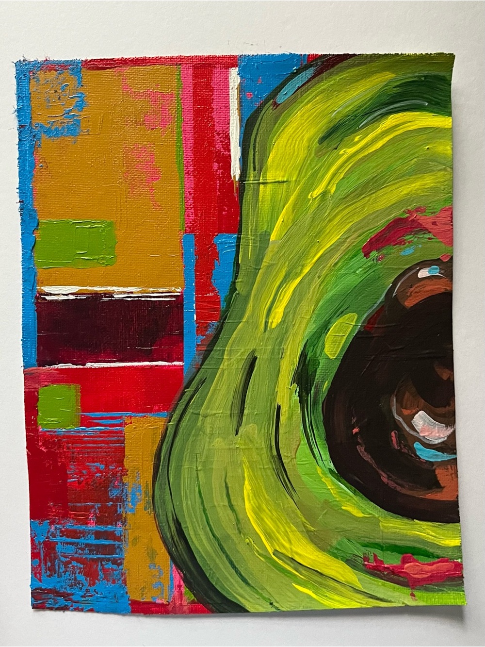 Abstract Avocado Pop Art Painting - Green